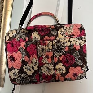 Floral Quilted Laptop Bag